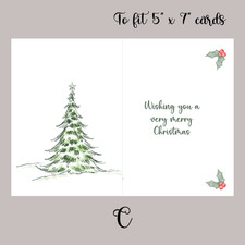 Christmas inserts for card