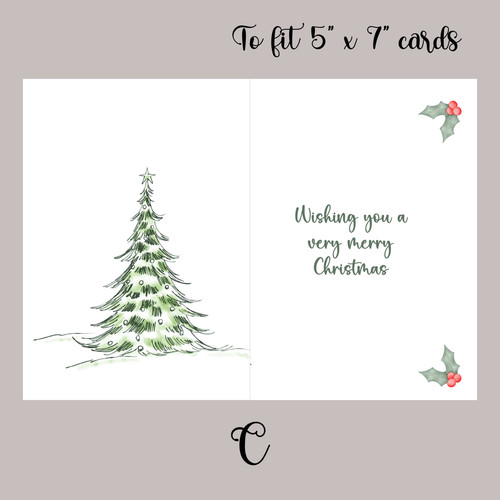 Christmas inserts for - , card
