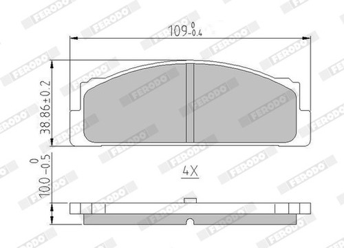 Ferodo fdb22 brake pad - fdb22,