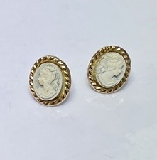 VINTAGE 9ct Gold Blue Cameo