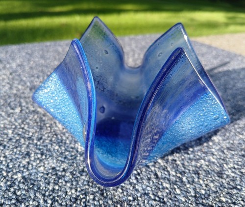 Downs handmade blue glass - handmade,