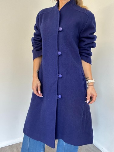Vintage pure new wool blue - wool,