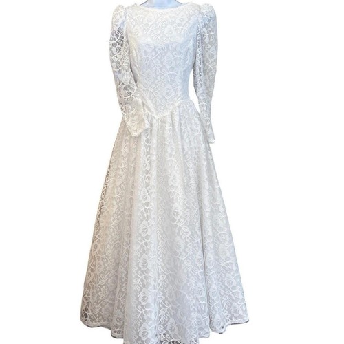 Vintage white lace maxi dress - vintage,