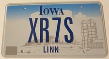 XR7S Vanity License Plate