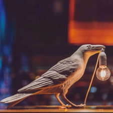 Ornament Bird Light White Set 3pcs Base Only