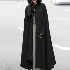 Women Hooded Long Cape Cloak
