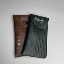 Specsavers Glasses Case Green & Brown Pouch 2x Cover Holder Eyeglasses Covers