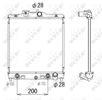 Radiator for honda civic 4 - civic, 1.4