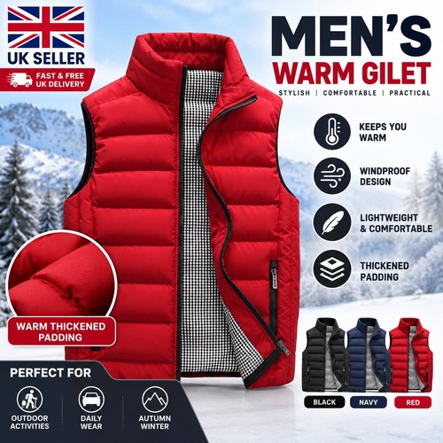 Men padded gilet - padded,