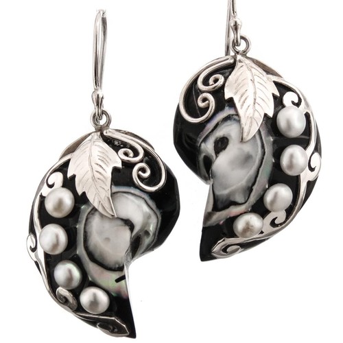925 silver black - black, nautilus