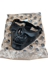 Black Skull Half-Face Skeleton Airsoft Paintball Tactical Mask Cosplay Halloween
