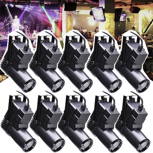 10x 30w pinspot - 10x, rgbw
