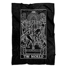 The World Tarot Card Blanket