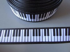 Piano Keys Music 2.2cm Grosgrain Ribbon x 1 metre