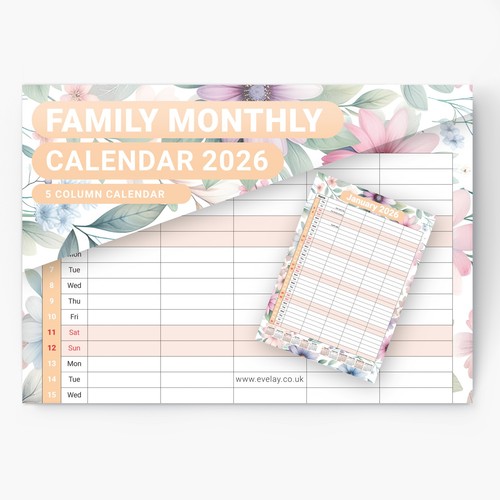 2026 calendar wall monthly - wall,