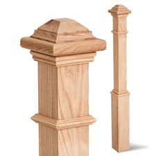 Solid Red Oak Stair Newel Post
