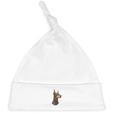 'Doberman Dog Portrait' Baby Beanie Hat (BH00036171)