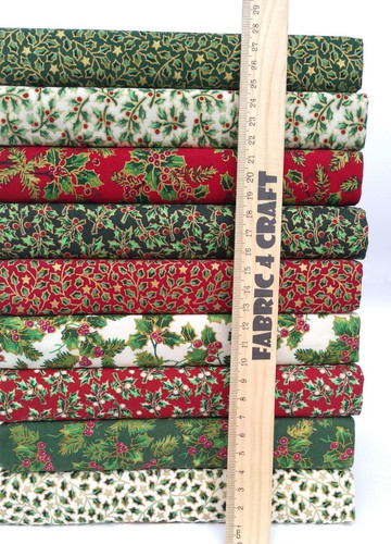 Christmas holly 100 - 100%, cotton