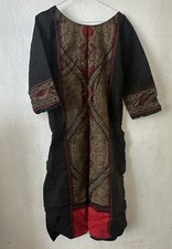 New Women Ethnic Indian Black Long Kurthi/Kurti/Kurta/kaftan Top, Size XL, 14 UK