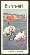 Singleton & Cole Bonzo Series 1928 Card Number 10 - Rabbits, I Believe