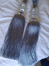 Pair of John Lewis Blue Crystal Curtain Tie backs 3 Pairs Available 