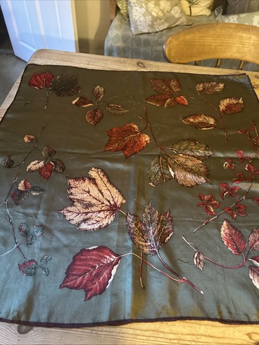 Pure silk autumnal scarf 26ins - silk,