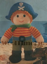Vintage Knitting Pattern Toy Pirate Captain Sailor Boy Doll