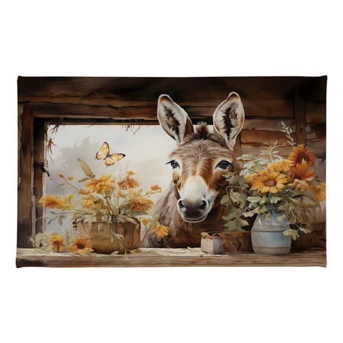 Farm animal donkey - donkey, yellow