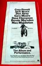 Cozy Powell ‎Over The Top Vintage ORIGINAL 1980 Press/Magazine ADVERT 17"x 8"