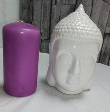 White Ceramic Buddha Head