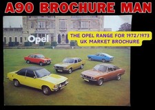 UK 1972 OPEL RANGE; KADETT ASCONA MANTA REKORD COMMODORE; 16 PAGE SALES BROCHURE