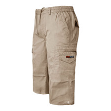 Mens 3/4 Shorts Polycotton Cargo Combat  Pants Summer Holiday Beach Casual Wear