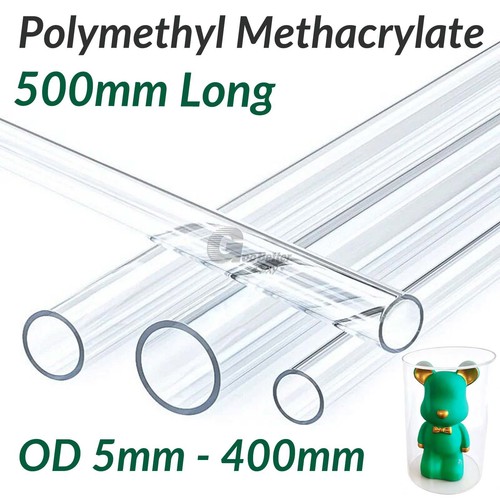Clear plastic perspex - clear, tube