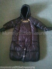 BABY K BY MYLEENE KLASS BLACK SNOWSUIT PRAMSUIT 3-6 MONTHS VGC