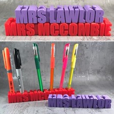 Personalised Pen Pot - Teachers Gifts - 3D printed - Stationary - Desk Decor