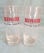 Vintage/Collectable/Licensed Set of 2 Beefeater Gin Hi-Ball/Mixer Glass-GC