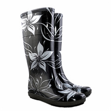 Ladies Wellies BLACK / FLOWERS