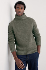 Seasalt Men's Regular Men's Foresting Lambswool Jumper Balsam