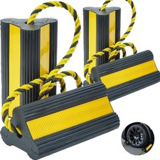 [2Pair 4Pack] Standard Rubber Wheel Chocks for Trailer Camper Trucks and Airc...