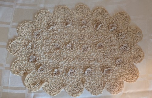 Oval crochet lace dressing - lace,