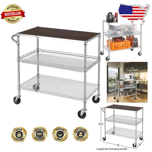 Chrome tier utility cart - utility,