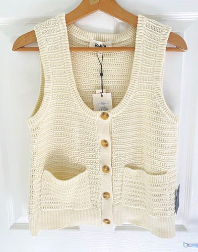 Cream cotton knit button - cream,