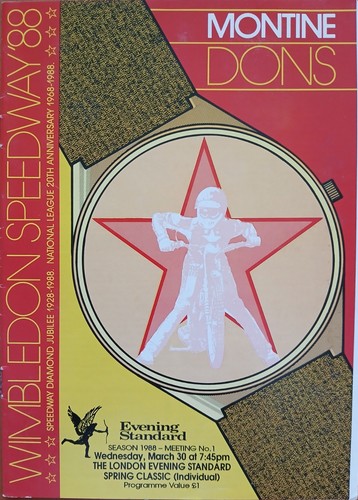 Wimbledon speedway programme - wimbledon,