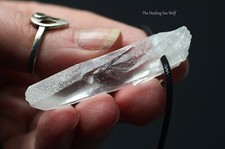 Starbrary Etched Lemurian Quartz Necklace Light Language Timelines Akasha Healer