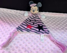 Clementoni Disney Baby Pink Stripe & Star Minnie Mouse Comforter.