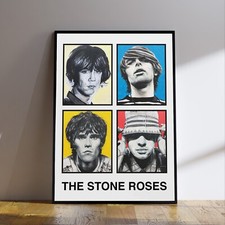 The Stone Roses Poster | High-Quality Prints | A1, A2, A3, A4 Framed/Unframed