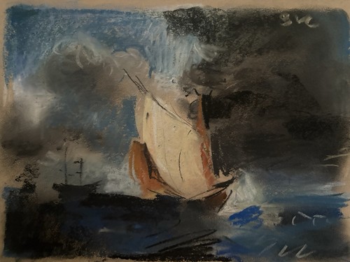 Nautical seascape cubism - nautical,