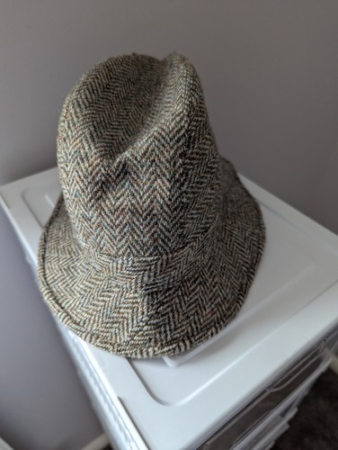Vintage mens harris tweed hat - harris,