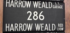 1983 London Trans bus blind Destination 286 Harrow Weald LT Garage & Red Lion