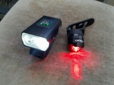 Cateye Orb led rear light & twin led usb rechargeable front light 6 modes.